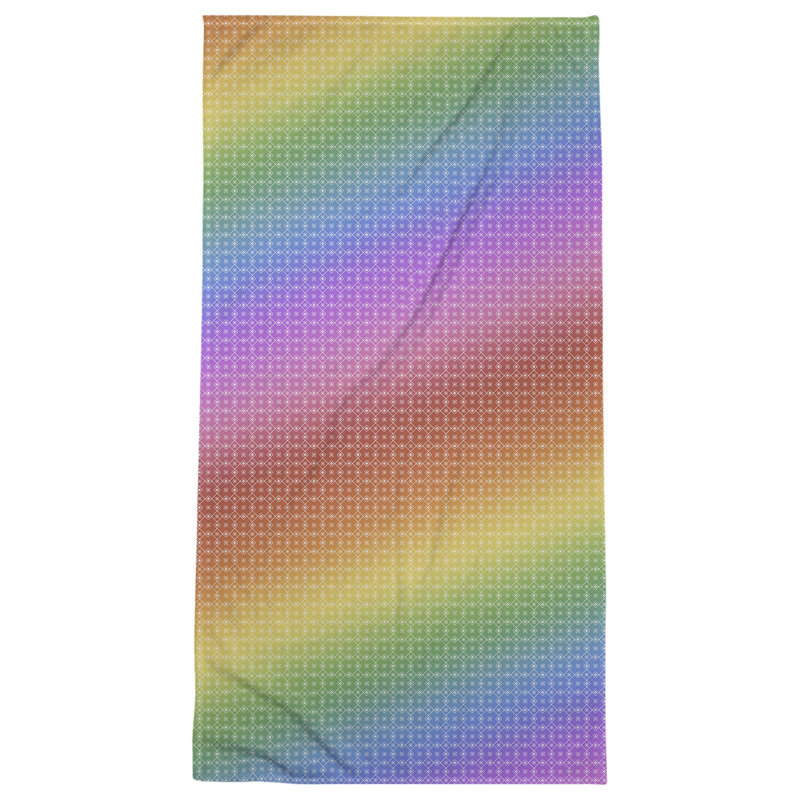 Serviette de bain napperon, Noir/rouge/blanc