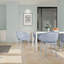 Ensemble de 2 chaises longues modernes - plastique PP intérieur / extérieur toutes saisons, léger pour patio, plage, salon (bleu clair clair)