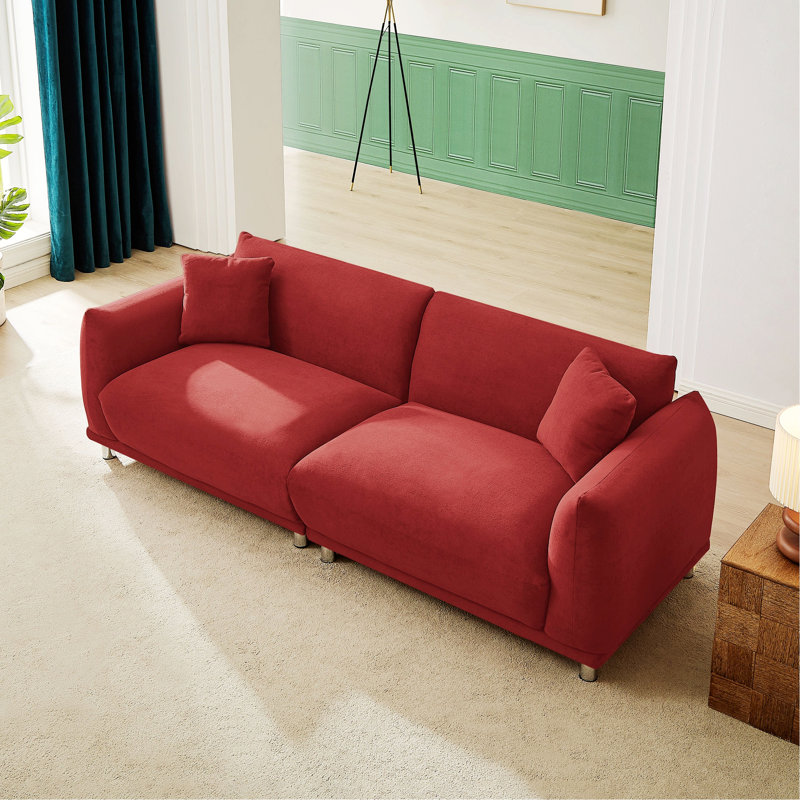 Causeuse Lucresha, Polyester rouge