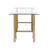 Dita Glass Top Metal Base Dining Table-593786575-593782726