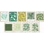 «Green Floral Flower Market», variété, nature sauvage, calme et bohème encadré sur papier, 9 pièces-92574372-92574373