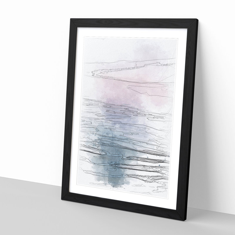 Lake Garda Italy - Single Picture Frame Painting on MDF, Black Framed, 45cm H x 33cm W x 2cm D