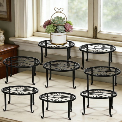 Support en métal pour plantes d'intérieur et d'extérieur - paquet de 8
