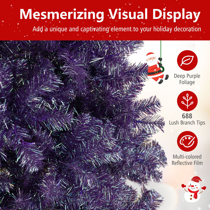 180cm H Artificial Christmas Tree, Purple