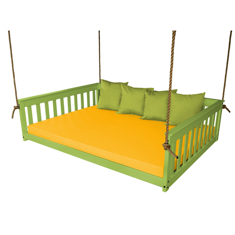 Lit de jour suspendu Carol Mission, Vert lime, Double