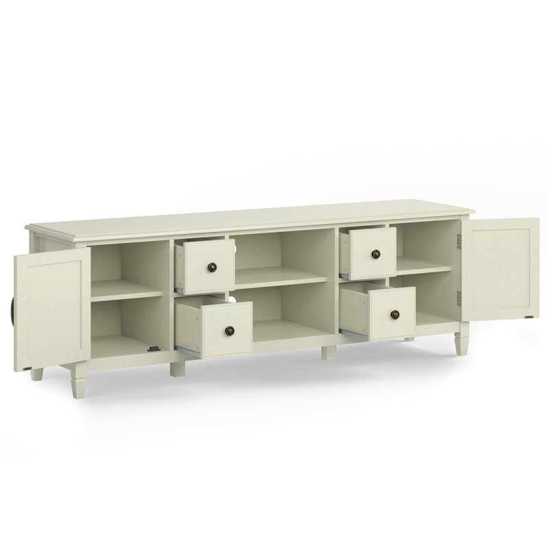 Meuble télé 72 po pour salon, Blanc