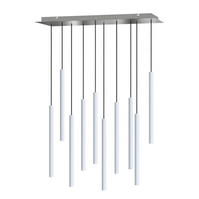 Luminaire suspendu cylindrique à 10 lumières DEL Baileyton