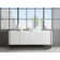 Il Vetro Buffet In White High Gloss With Storage.