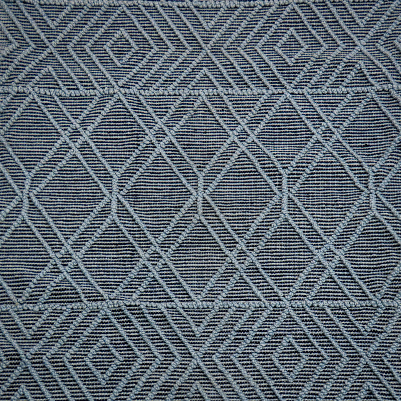 Tapis d'extérieur tissé à la main, bleu marine, Rectangle 4 pi x 6 pi