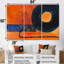 Retro Dada, peinture, orange, noir, ensemble d'art abstrait mural-1948433947-1948433945