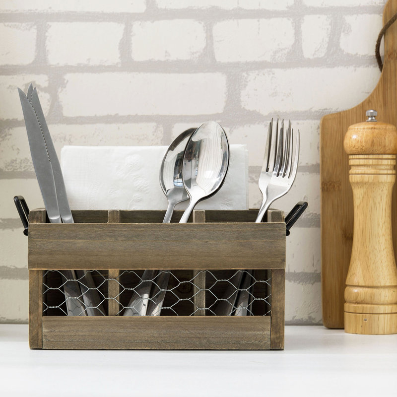Wood Flatware Caddy