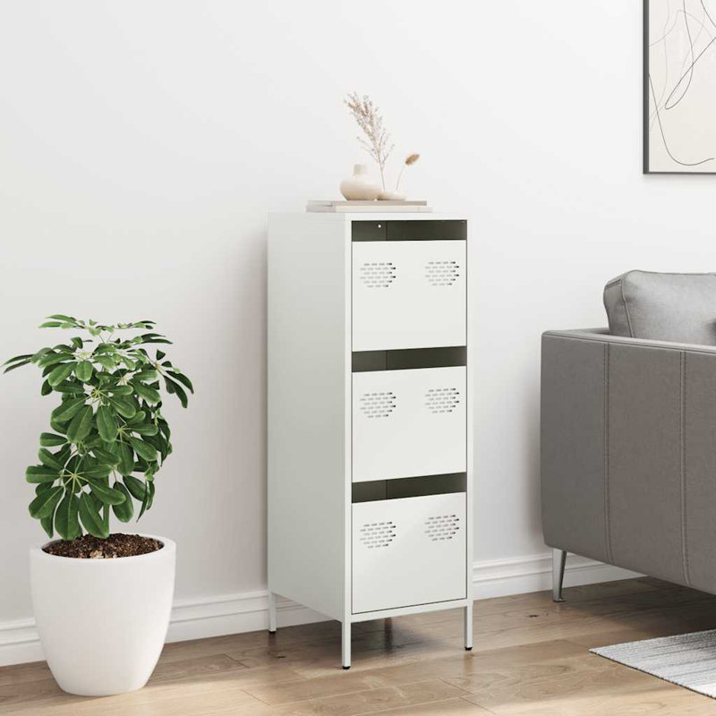 Batdorf Steel Highboard Accent Chest, White