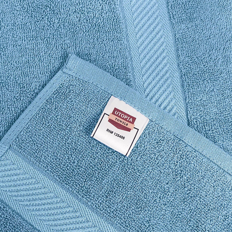 Dyshaun Cotton Blend Bath Towel, Sky Blue