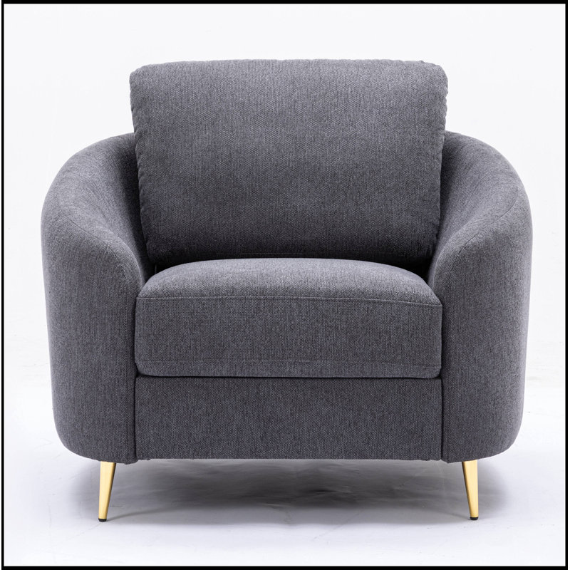 Fauteuil d'appoint à dossier lâche