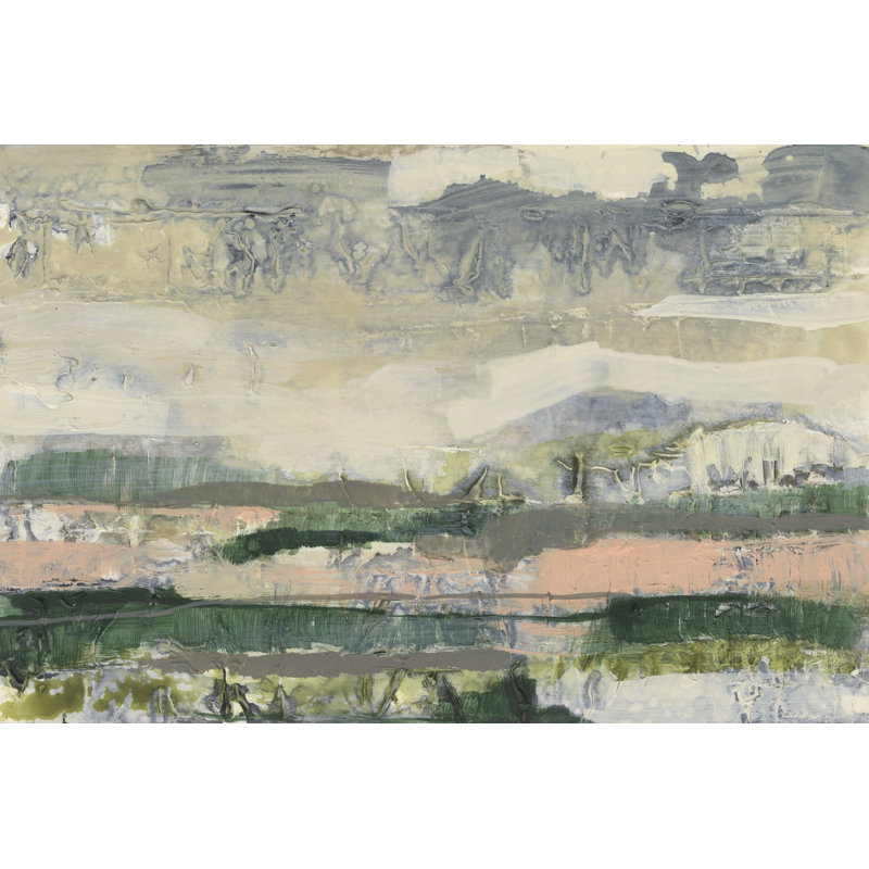 Textured Horizon I -  Painting, 20 cm H x 30 cm W, Wrapped Canvas