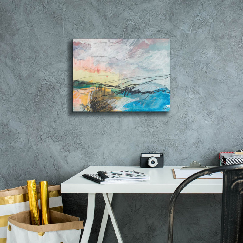 «All The Night Tide» par Jan Weiss, art mural sur toile, H 12 po x l 16 po x P 0,75 po