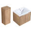Meuble-lavabo de salle de bain avec lavabo en résine et armoire d'appoint, 24 po, contreplaqué esthétique moderne, look chic-2083761430