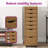 Jennarose vidaXL MOSS 8-Drawer Chest with Wheels, Solid Pinewood-1540879283