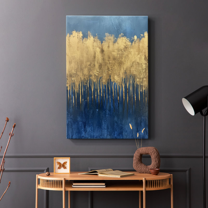 Série ABSTRACT IV - Toile tendue avec châssis Premium - Prêt à être accroché, H 60 po x l 40 po