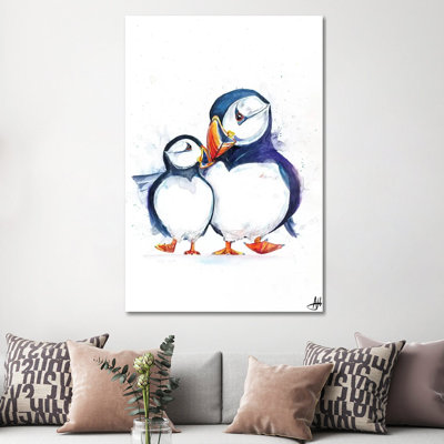 Parading Puffins by Marc Allante - Wrapped Canvas Gallery-Wrapped Canvas Giclée