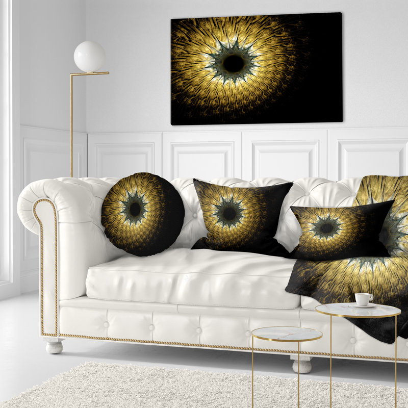 Coussin lombaire à fleur digitale symétrique numérique floral