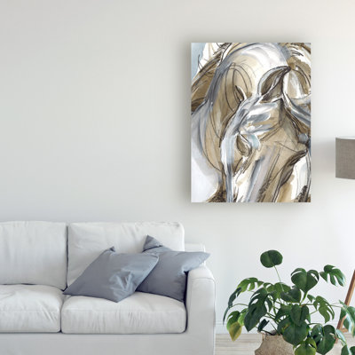 Reproduction d’art sur toile tendue, "Horse abstraction I" par Jennifer Paxton Parker