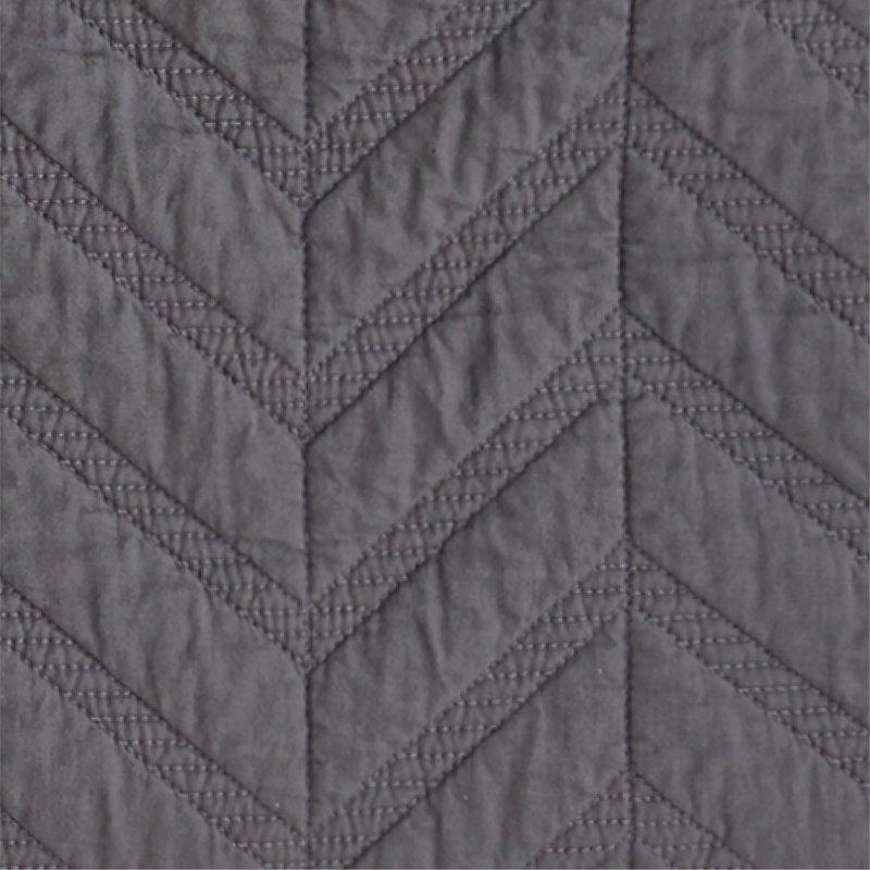 Ensemble de courtepointe 100% coton Lacoste, Courtepointe pour lit simple + 1 taie décorative, Gris