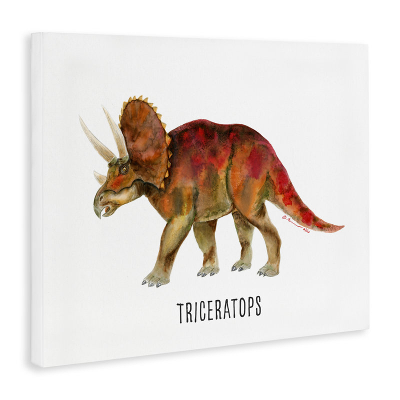  «Triceratops Dinosaur Apprendre» par Brett Blumenthal, H 16 po x l 20 po