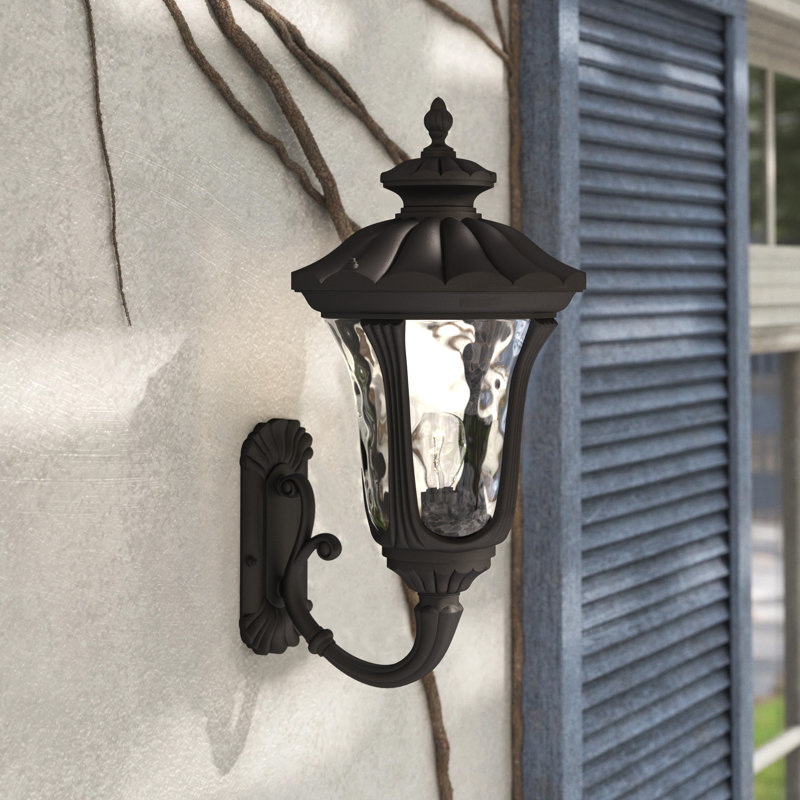 Lanterne murale d'extérieur H 19 po Lunar, Noir