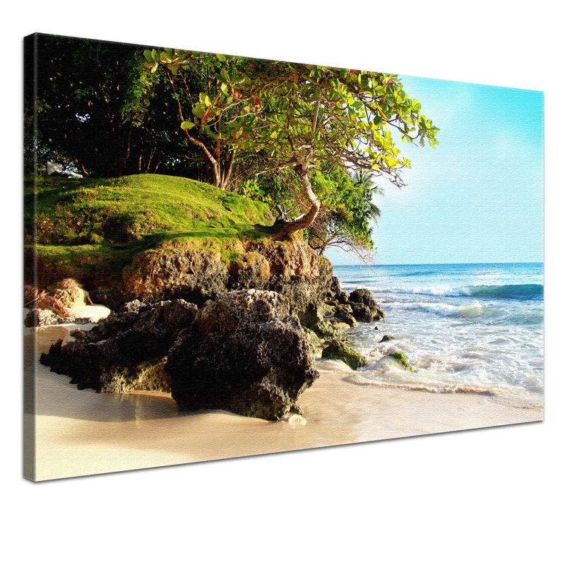 Caribbean Island - Wrapped Canvas Print, 100cm L x 150cm W x 2,5cm D, 1 Piece