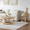 Ensemble de 3 tables basses rondes traditionnelles en bois