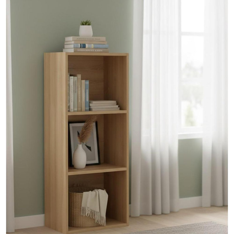 Manufactured Wood Shelving Unit, Natural, 80cm H x 30.5cm W x 24cm D