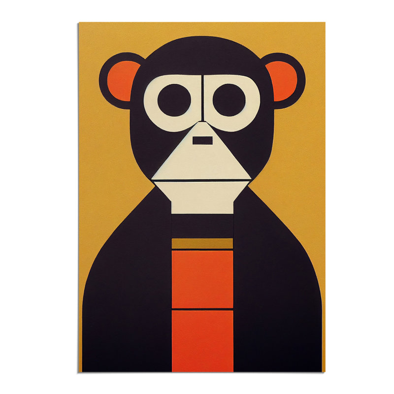 Abstract Monkey Art No.1 - Wall Art, Paper, 42cm H x 29.7cm W, No Matte