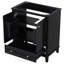 Meuble-lavabo 30 po sans lavabo, base seulement, armoire de salle de bain multifonctionnelle avec portes et tiroir, cadre et panneau de fibres à densité moyenne, noir-1076262874