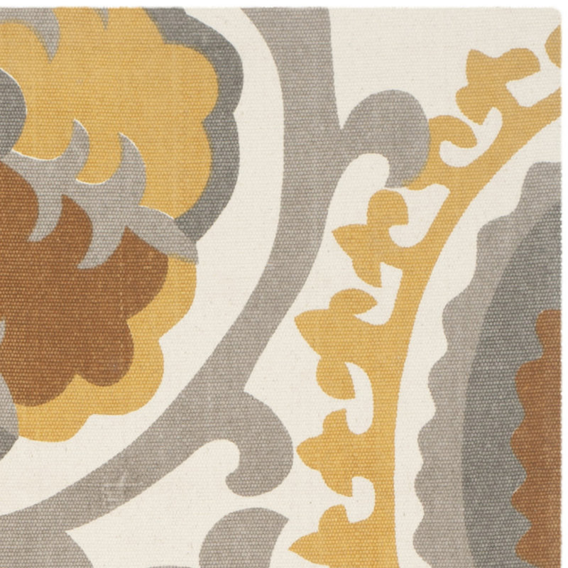 Veropeso Hand Loomed Cotton Geometric Rug, Round 5'
