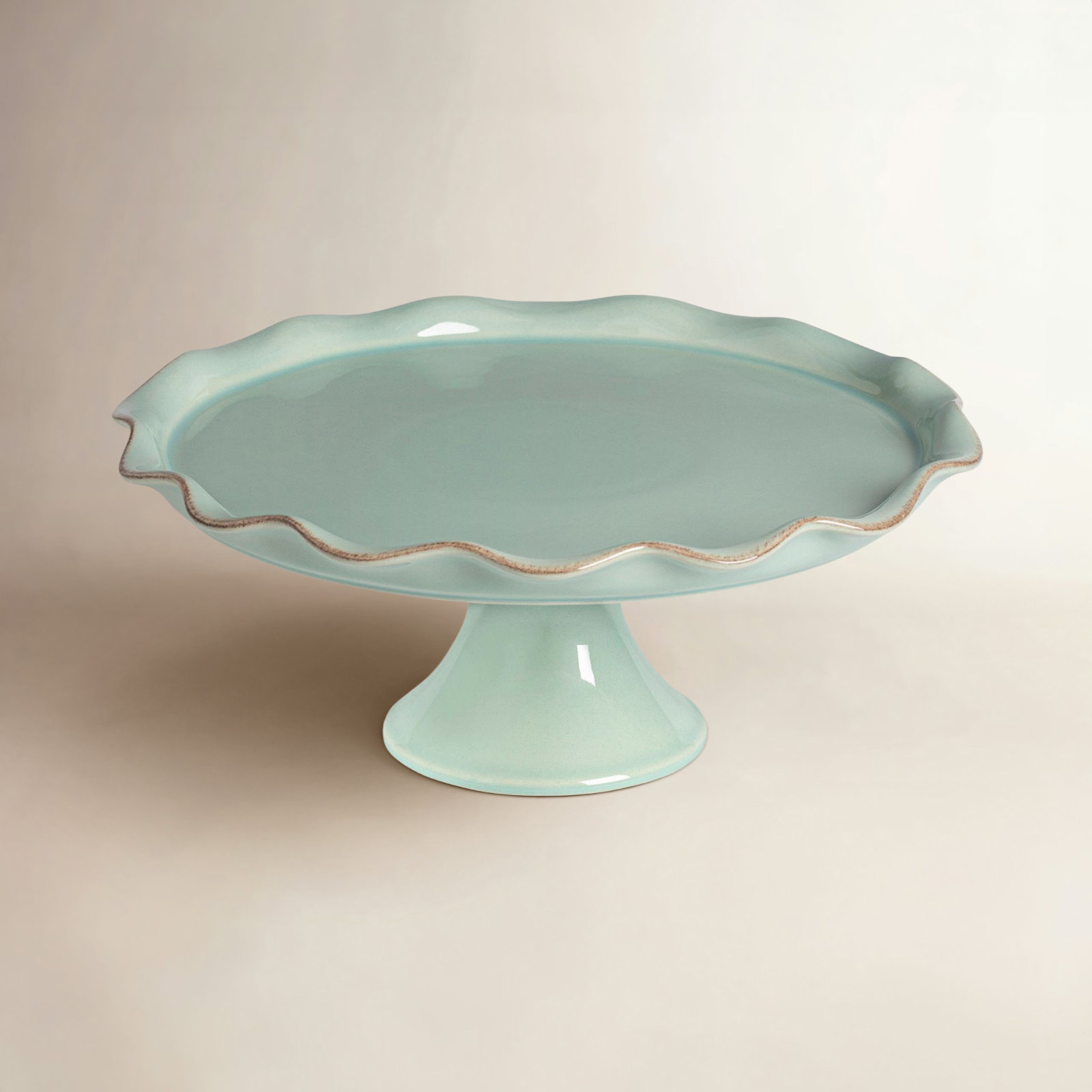 Cook & Host Footed Plate, Casafina, Robin's Egg Blue