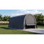 Abri d'auto robuste 10 pi x 15 pi, garage portable avec porte, gris foncé