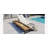 Outdoor Chaise Lounge Chair with 5-Position Adjustable Backrest, Reclining with Cushion, Patio Lounger with Wood Side Table, Sturdy Frame for Poolside, Garden, and Backyard-2121523080