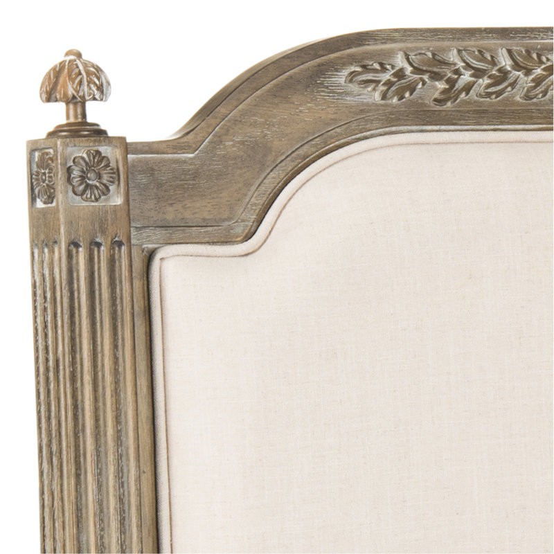 Arine Upholstered Headboard, Twin, Antique Beige/Taupe