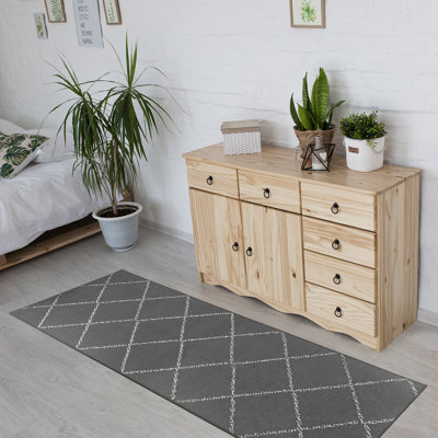 Tapis gris foncé Medina