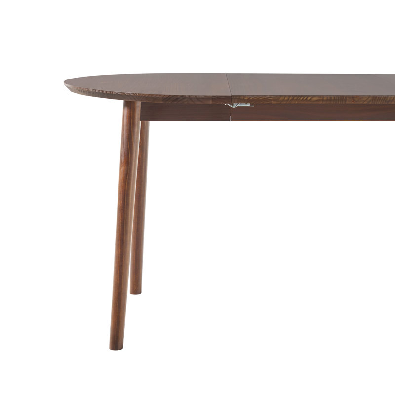 Linelle Solid Wood Extendable Dining Table, Walnut
