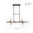 12-Light Clear Glass Linear Chandelier