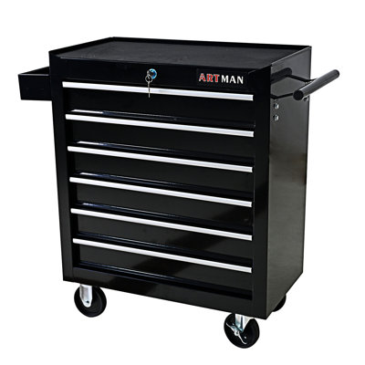 Chariot à outils multifonctionnel 6 tiroirs avec roulettes