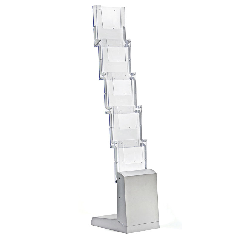 Support pour dépliants et dépliants en acrylique H 52,5 po
