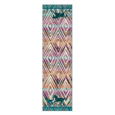 Tapis mauve tissé à la machine Aamaya