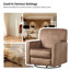 Fauteuil inclinable pivotant standard en tissu doux de 29,9 po de largeur Osmon-2119449899