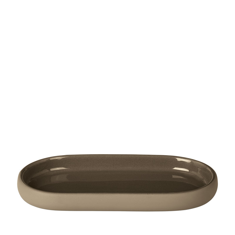 Sono Bathroom Accessory Tray, Silicone Covered Tan