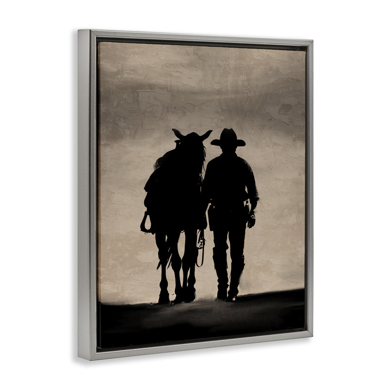 «Best Friends» par Kim Allen, Cadre flottant gris lustré, H 21 po x l 17 po