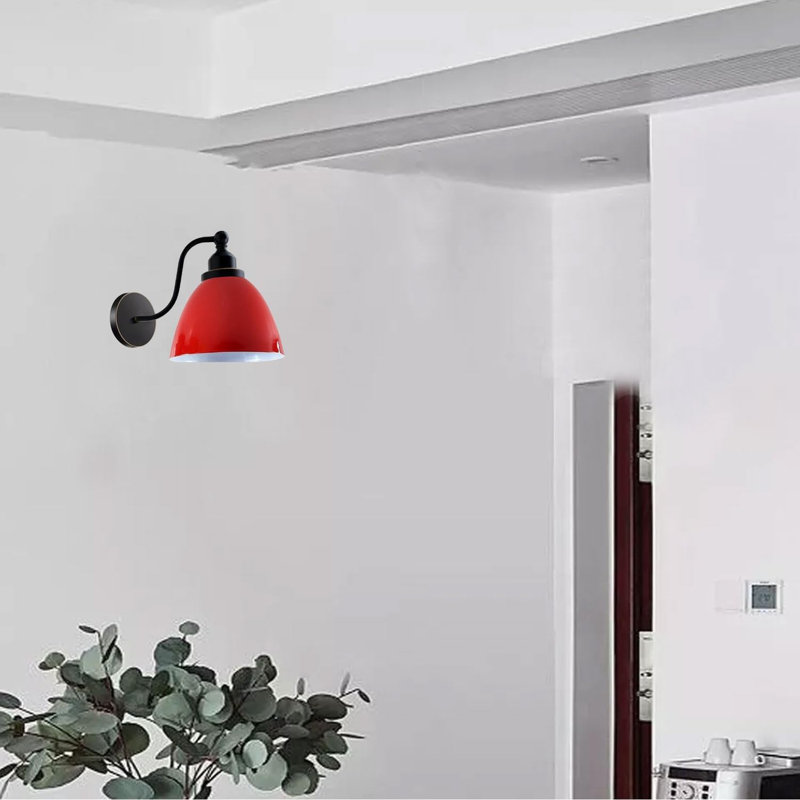Mcclary Armed Sconce, Yes, White/Red