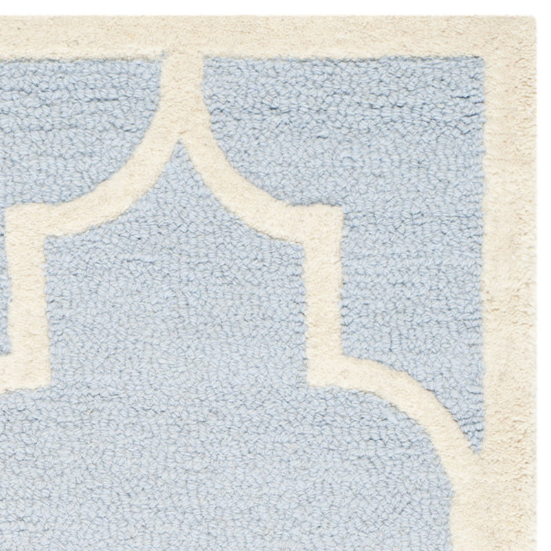 Django Geometric Wool Hand Woven Area Rug, Rectangle 91 x 152 cm
